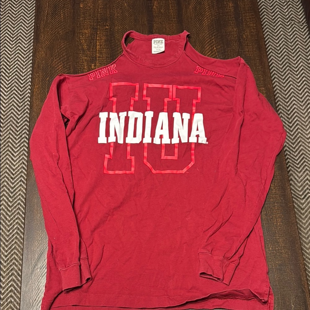 PINK Victoria's Secret Red Cut Out Hoodie
